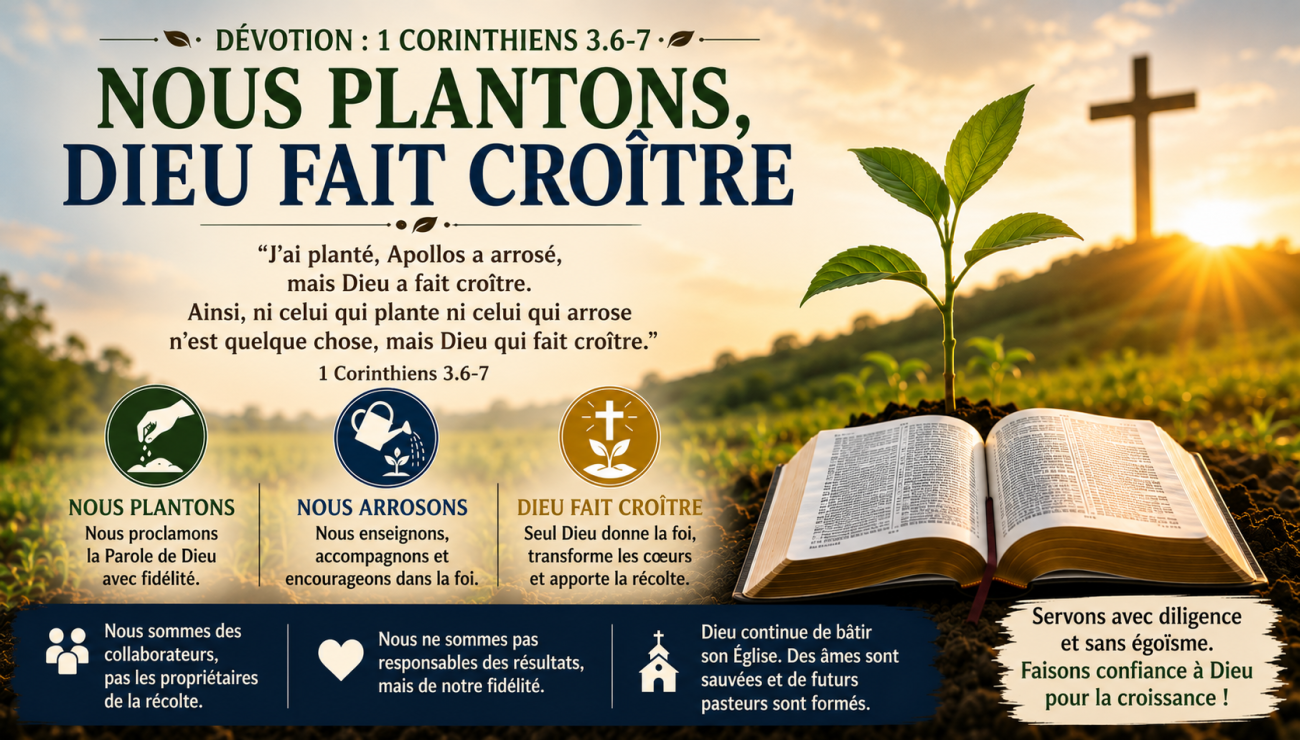 Nous plantons, Dieu fait croître