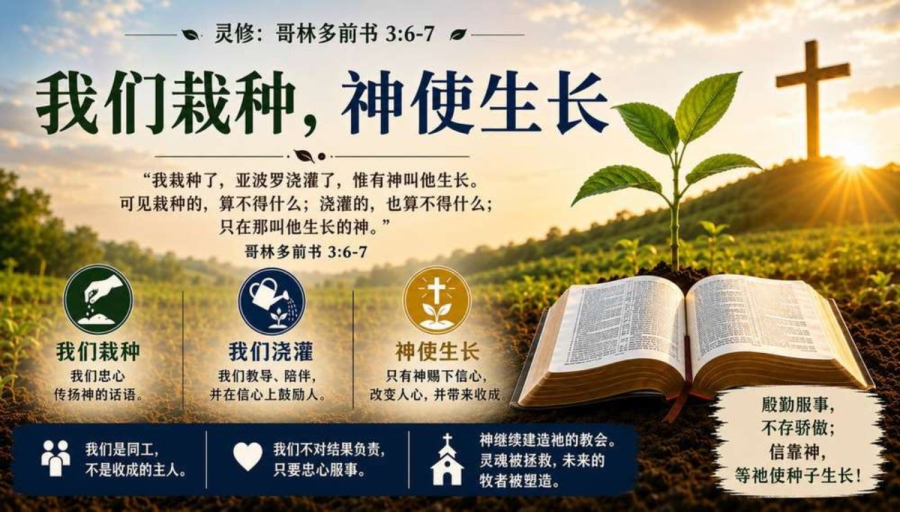 我们栽种，神使生长