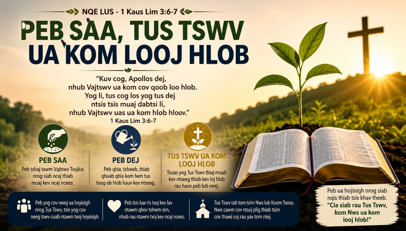 Peb cog, Vajtswv ua kom loj hlob