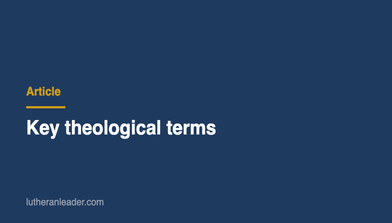 Key theological terms