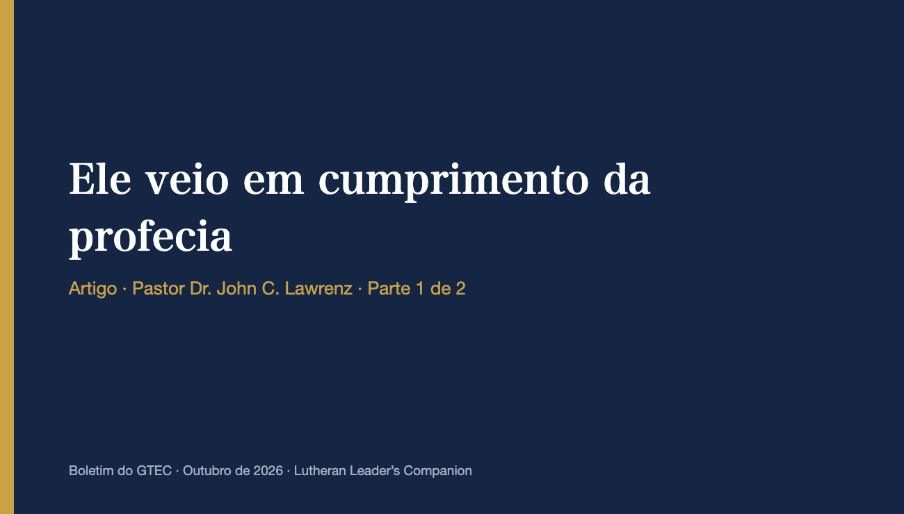 Ele veio em cumprimento da profecia (Parte 1)